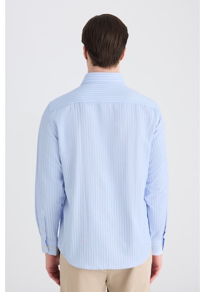 D'S Damat Ds Damat Regular Fit Mavi Çizgili Gömlek 5hf02ıg25100m Çok Renkli