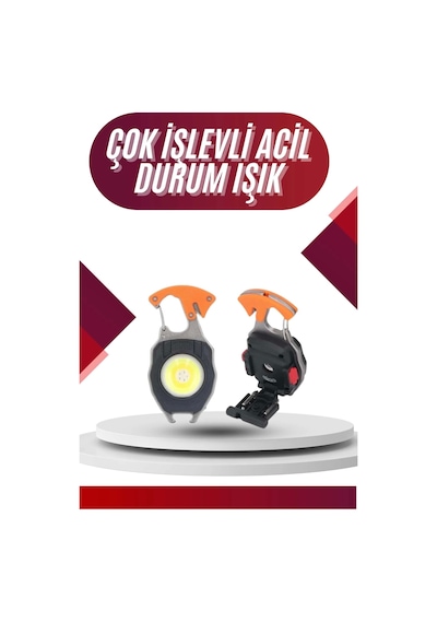 7 Modlu Mini Led Lamba Anahtarlık Usb Şarjlı Kamp İçin Taşınabilir Çok Renkli