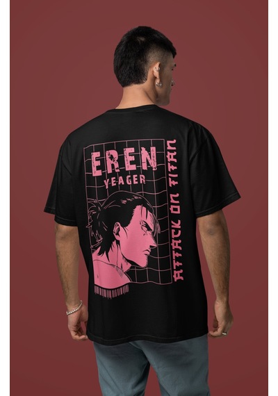 Sevbano Attack On Titan Sırt Baskılı Unisex Oversize Eren Yeager Anime Ka Siyah Sevbano Attack On Titan Sırt Baskılı Unisex Oversize Eren Yeager Anime Ka Siyah