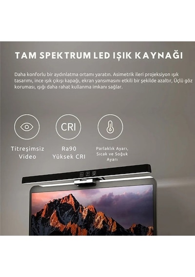 Powermaster Pm-29315 Asimetrik Göz Koruyucu Monitör Işık Barı 51cm 3 Renk Modlu