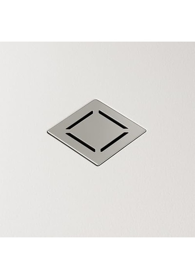V-flow Kare 5606976 Duş Kanalı, Yandan Çıkışlı, 15x15 Cm, Dk 100 Kapak, Mat Krom 508 Yeşil