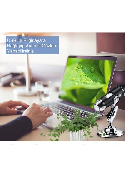 Triline 1600x Zoom 2mp Usb Dijital Mikroskop 8 Ledli Kamera
