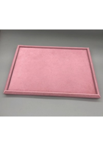 Sertex Kumaşı Pembe Takı Servis Kutu Tabla Çok Renkli
