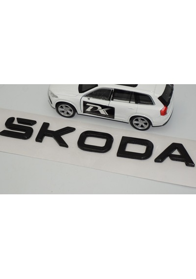 Dk Tuning Enyaq Elroq Ön Kaput Siyah Yazı Logo Arma Skoda İle Uyumlu Ön Arma