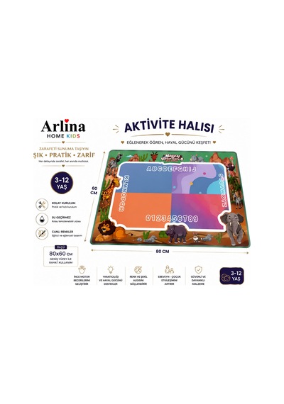Eğitici Eğlenceli Sihirli Boyama Aktivite Halısı
