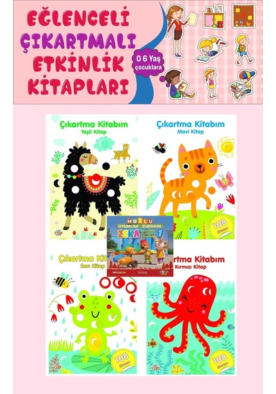 2 Yaş Ve Üzeri Çıkartma Kitabım Seti 4 Kitap - 108 Çıkartmalı