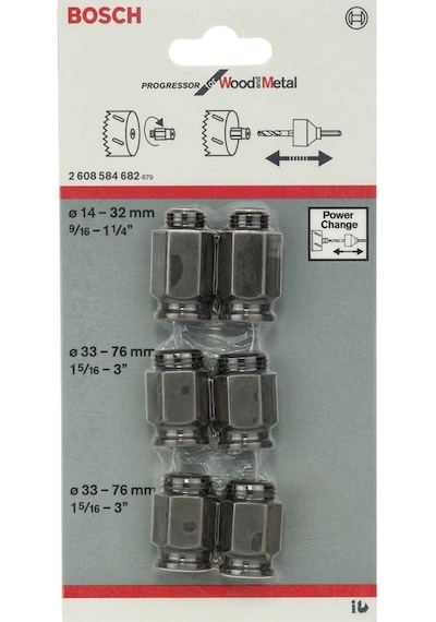 Bosch 6 Parçalı Geçiş Adaptörü Seti - 2608584682