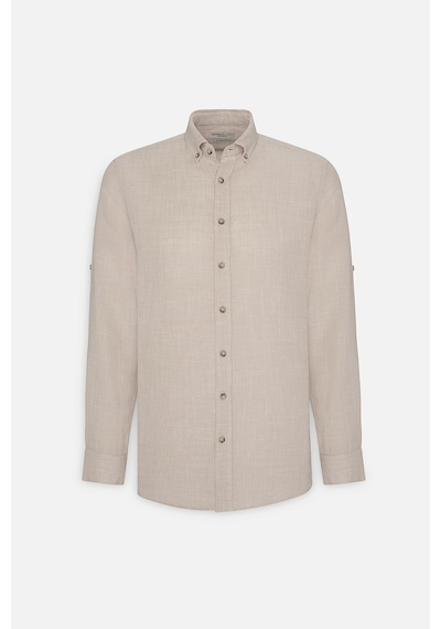 AC&Co / Altınyıldız Classics Erkek Koyu Bej Slim Fit Dar Kesim %100 Pamuk Düğmeli Yaka Gömlek Koyu Bej AC&Co / Altınyıldız Classics Erkek Koyu Bej Slim Fit Dar Kesim %100 Pamuk Düğmeli Yaka Gömlek Koyu Bej