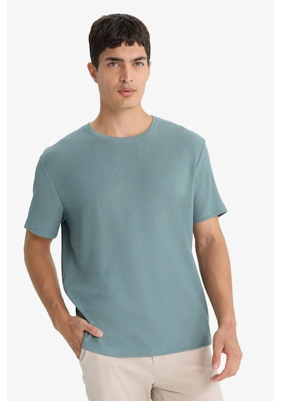 Defacto Regular Fit Bisiklet Yaka Kısa Kollu Tişört F8480ax25augn1083 Yeşil