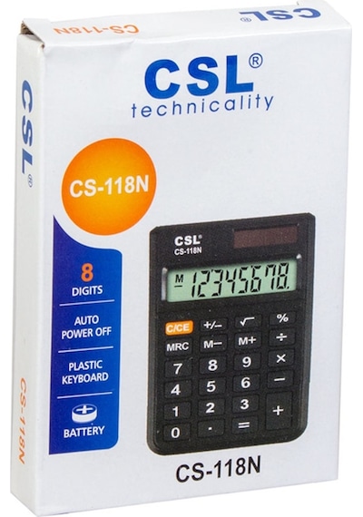 CSL CS-118N Cep Tipi 8 Hane Hesap Makinesi