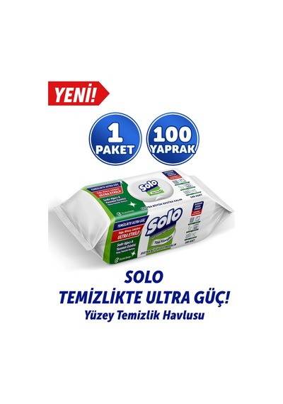 Solo Ultra Güç Sedir & Yasemin Yüzey Temizleme Mendili 100 Yaprak