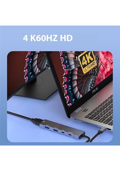 Type-c Çok Fonksiyonlu Genişletici, Hdmı, Usb 3.0, Usb 2.0 Ve Pd 100w Macbook İle Uyumlu Ve Notebook Şarj Desteği, 5gbps Veri Transferi, 4k 60hz Hdmı Çıkışı, Evrensel Uyumluluk Cz-336 Gri Type-c Çok Fonksiyonlu Genişletici, Hdmı, Usb 3.0, Usb 2.0 Ve Pd 100w Macbook İle Uyumlu Ve Notebook Şarj Desteği, 5gbps Veri Transferi, 4k 60hz Hdmı Çıkışı, Evrensel Uyumluluk Cz-336 Gri