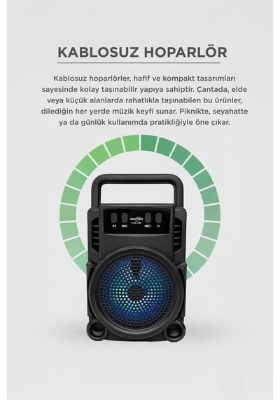 Delux Serisi Bluetooth Hoparlör Gts-1360 Siyah Frekans Cihaz Akustik