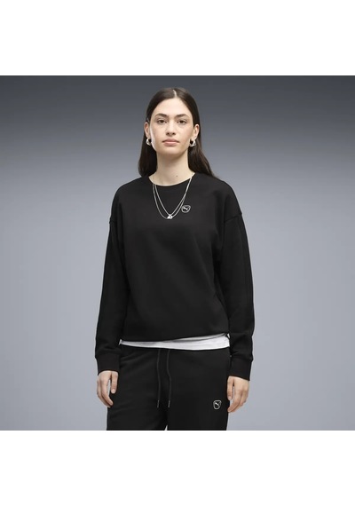 Puma Ess Elevated Comfort Crew Siyah Kadın Sweatshirt