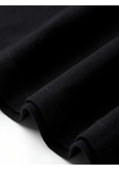 Erkek T-shirt Tavşan Baskılı Kısa Kollu Tişört - Siyah