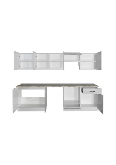 Decoraktiv Elite 280 Ankastre Fırın Modüllü Mdf Hazır Mutfak Dolabı - Tezgah Dahil - Parlak Beyaz Decoraktiv Elite 280 Ankastre Fırın Modüllü Mdf Hazır Mutfak Dolabı - Tezgah Dahil - Parlak Beyaz