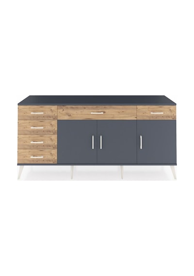 Hyperion Konsol 2 Raflı 6 Çekmeceli 3 Kapaklı 176x44x83 Antrasit-antrasit/çam Antrasit/çam Hyperion Konsol 2 Raflı 6 Çekmeceli 3 Kapaklı 176x44x83 Antrasit-antrasit/çam Antrasit/çam