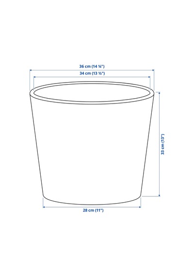 Ikea Sojaböna Toprak Saksı 32 Cm Beyaz