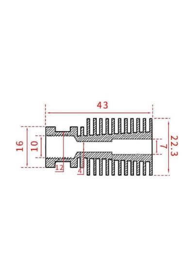 Koodmax 3d Yazıcı E3d V6 Alüminyum Soğutucu Gövde Radyatör Gümüş