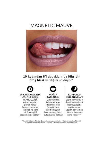 Power Stay Kremsi Vinyl Likit Ruj - Magnetic Mauve 0