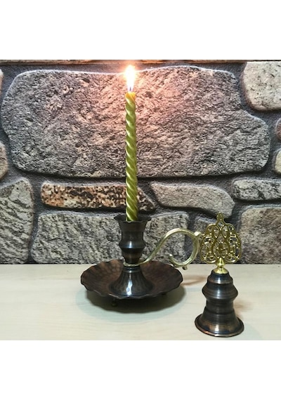 Bakır Mumluk Ve Mum Söndürücü, M10233