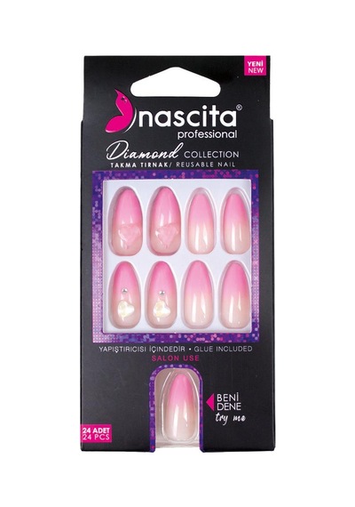 Nascita Diamond Taşlı Takma Tırnak 24'lü Set Nasnaıl00259