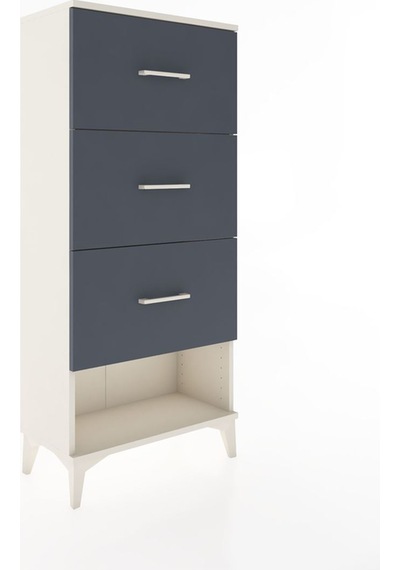Hyperion Dolap 3 Çekmeceli 60x44x134 Aytaşı-antrasit Aytaşı