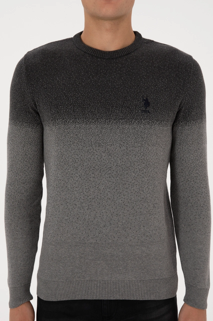 U.S. Polo Assn. Erkek Regular Fit Bisiklet Yaka Antrasit Melanj Kazak 50307871-VR081 U.S. Polo Assn. Erkek Regular Fit Bisiklet Yaka Antrasit Melanj Kazak 50307871-VR081