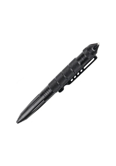 Moveevo Taktiksel Savunma Kalemi: B2 Tungsten Çelik Uçlu, Çok Amaçlı Edc, Acil Durum Cam Kırma Aracı, 148 Mm Siyah Siyah