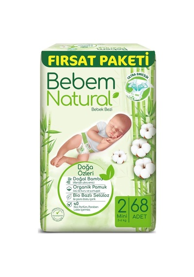 Bebek Bezi Mini 2 Beden Fırsat Paketi 68 Adet