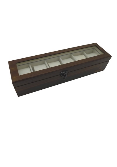 Woodini Premium Krem 6'lı Ahşap Saat Kutusu - Yeni Nesil Yastıklı