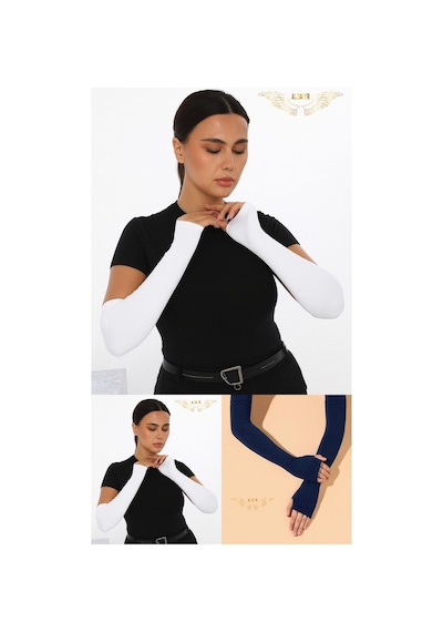 Aldaıyr 3 Pratik Tesettür Parmaklı Kolluk Çok Renkli3