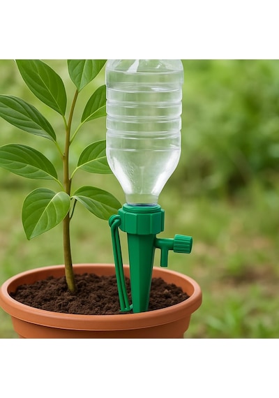 Bitki Sulama Aparatı, Ayarlanabilir Musluklu, Su Hazneli, Sağlam Plastik, Kolay Kurulum, Bahçe