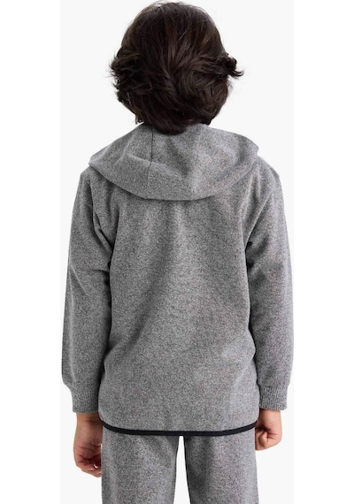 Defacto Erkek Çocuk Kapüşonlu Fermuarlı Sweatshirt F0136a825wnar163 Antrasit