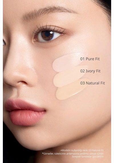 Yarı Mat Bitişli Filtre Etkili Cushion Mood Fit Cover Cushion Spf50+ Pa++++ 02 Ivory Fit