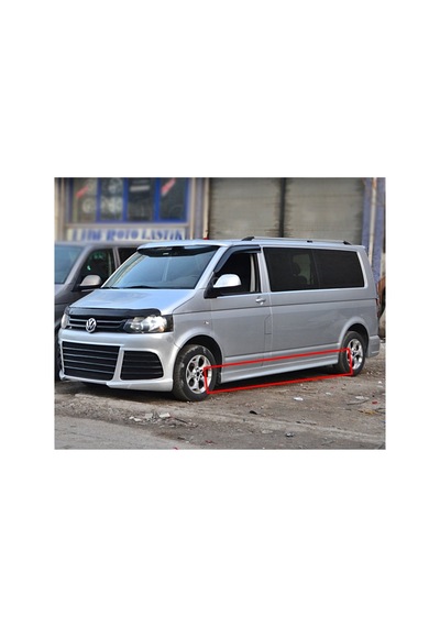 Volkswagen Transporter T6 2016-2023 Uyumlu Boyasız Plastik Uzun Şase Marşpiyel - 565759098