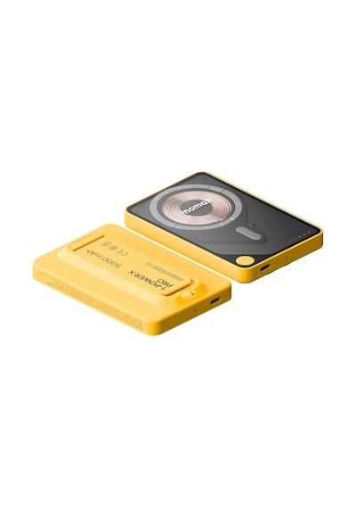 Momax IP131HKY Power X Pro+Magnetic Wireless 5000 mAh Standlı + USB-C Kablo Powerbank Sarı
