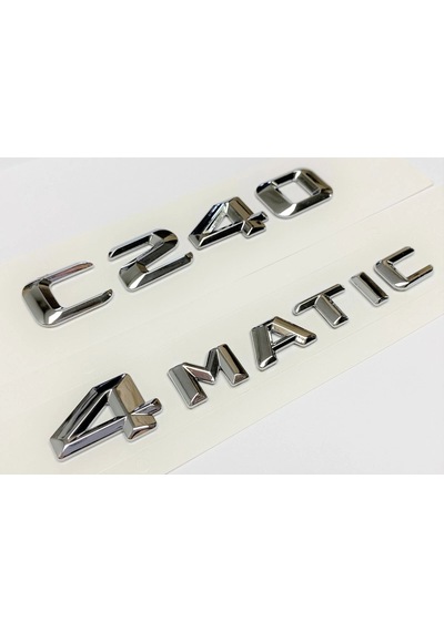 Benz C 240 Ve 4matic Krom Bagaj Yazısı Üçgen Tip 3m 3d Abs Çok Yüksek Kaliteli