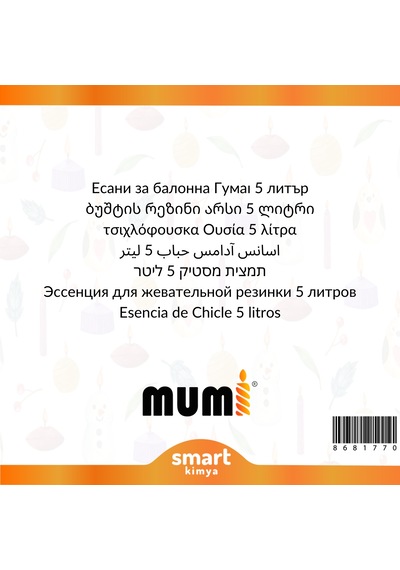 Bubble Gum Mum Esansı 5 Litre Şeffaf