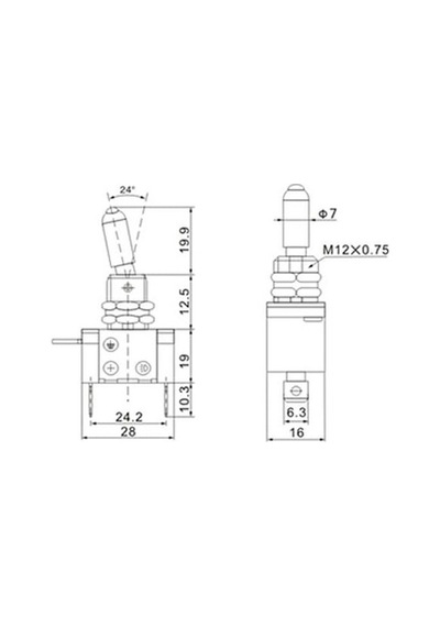 Mr-151a Kırmızı Ledli Toggle Swıtch 12v 20 Amper Anahtar