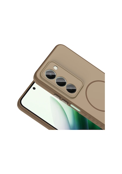 Xiaomi Redmi 15 Kılıf M-safe Şarj Özellikli Zore Tea Kapak Gold