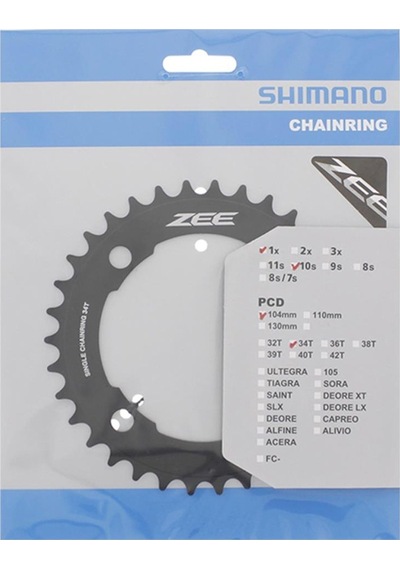 Shimano 38t Aynakol Dişlisi Fc-m640/fc-m645/fc-m820/fc-m825 1x10v 104mm Bcd 4 Kollu Siyah