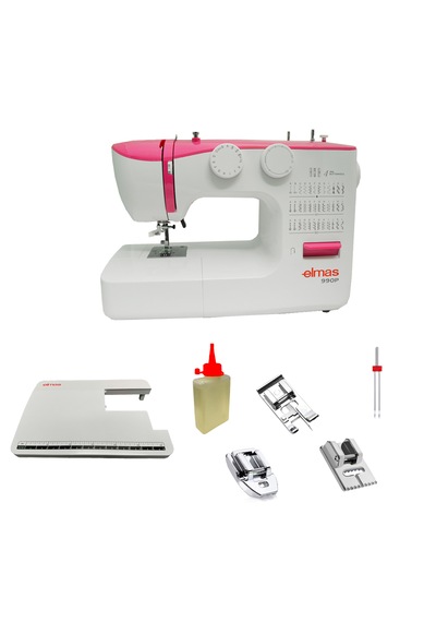 Elmas 990P Dikiş Makinesi Pembe + Ayak Seti
