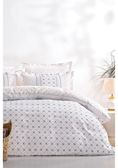 Puffy Roan Çift Kişilik Nevresim Seti - Indigo