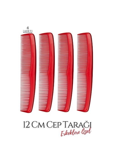Zenvac 12 Cm Erkek Cep Tarağı 4 Adet 718894 Zenvac29