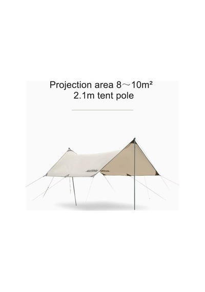 Naturehike Hexagon Glamping Tarp 3x4.8 Metre Bej
