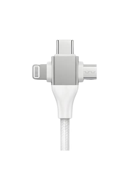 6023 Usb Type-c 5'i 1 Arada Çoklu Hızlı Şarj Kablosu Lightning Micro Usb 1m