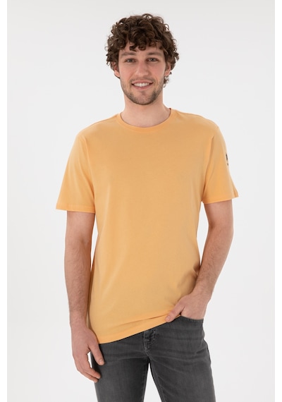 U.S. Polo Assn. Erkek Regular Fit Bisiklet Yaka Turuncu Basic Tişört 50305985-VR202