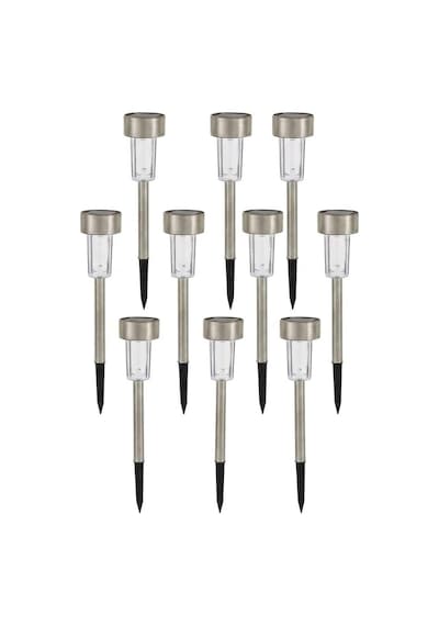 Senon 10'lu Metal Gövdeli Güneş Enerjili Led Bahçe Aydınlatması Solar Lamba Dekoratif Saplama Bahçe Yol Lambası Diğer