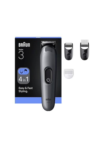 Braun Hepsi Bir Arada Series 3, 4 Ü 1 Arada Tıraş Kiti, Keskin Bıçak, 14 Uzunluk, Aıo3500